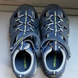 Merrell Toddler Kids Navy and Lime Water Shoe/Sandal